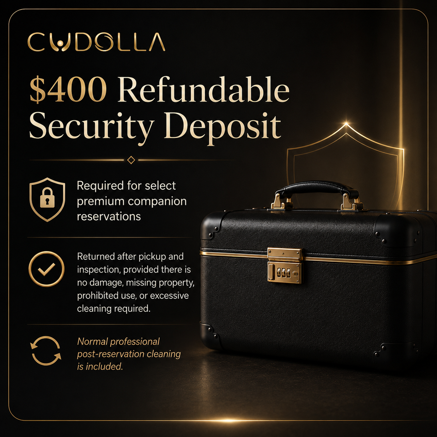 Refundable Security Deposit sex doll rental profile in Orlando